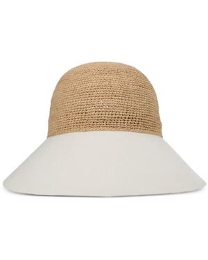 Helen Kaminski Blaise Woven Wide-Brim Hat - White