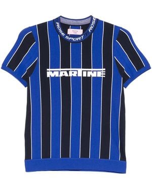 Martine Rose Logo-Print T-Shirt - Blue