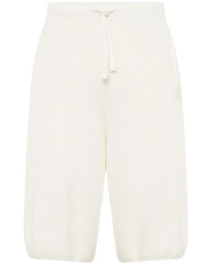 Laneus Knitted Drawstring Shorts - White