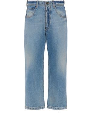 Maison Margiela Raw-Cut Straight-Leg Jeans - ブルー