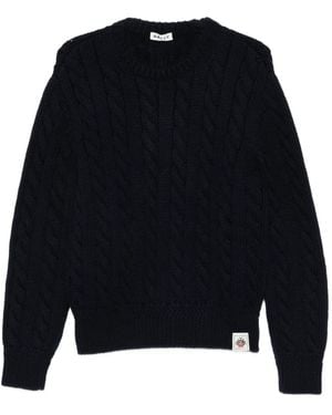 Bally Pullover mit Zopfmuster - Blau