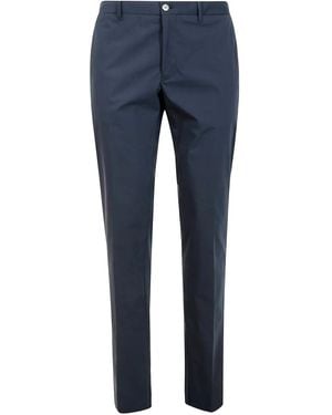 Incotex Cotton Tailored Trousers - Blue
