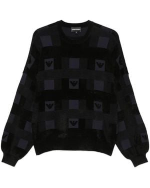 Emporio Armani Pullover Mit Logo-Muster - Schwarz
