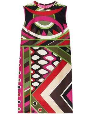 Emilio Pucci Vivara シルク ミニドレス - レッド