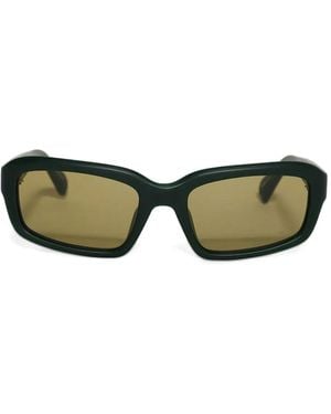 Jacquemus X Linda Farrow Lunettes De Soleil À Monture Rectangulaire Marino - Vert