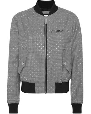 Philipp Plein Cropped Bomber Jacket - Grey