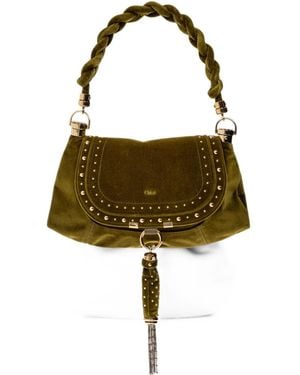 Chloé Small Marcie Foulard Studded Shoulder Bag - Metallic