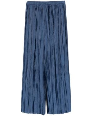 Roberto Collina Plissé Trousers - Blue