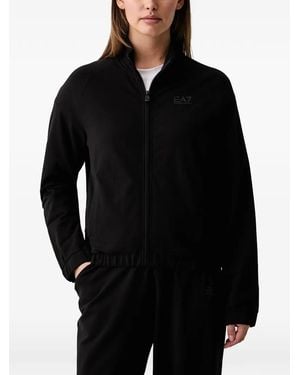 EA7 Logo-Detail Tracksuit - Black