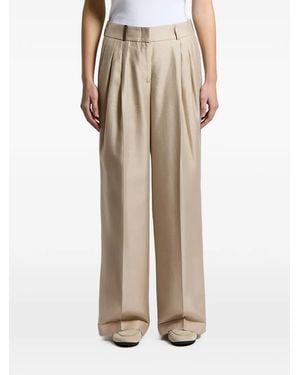 Peserico Pleat-Detail Pants - Natural