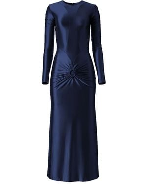 MOOS STUDIO Lunar Long-Sleeve Maxi Dress - Blue