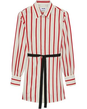 MSGM ストライプ ミニドレス - レッド