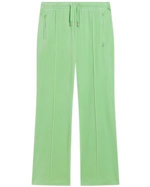Juicy Couture Velour Diamanté-Embellished Track Pants - Green