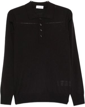 Paolo Pecora Long-Sleeve Polo Shirt - Black