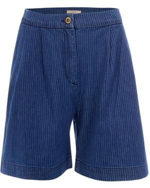 Sessun Bermudas A Rayas Diplomáticas - Azul