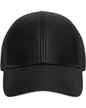 Courreges Ac Leather Cap - Black