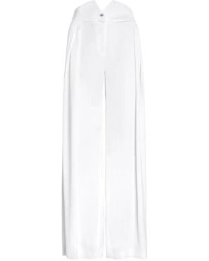 Genny Pleated High-Waisted Palazzo Pants - White