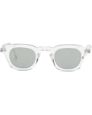 Thom Browne Rectangle-Frame Sunglasses - White