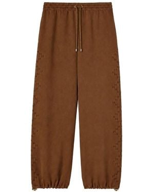 RETORI Pantalones Cargo De Lino Con Efecto Melocotón - Marrón