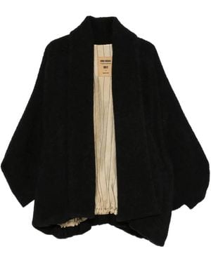 Uma Wang Knook Shawl-Collar Oversized Jacket - Black