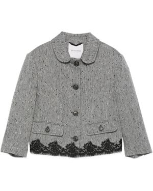 ERMANNO FIRENZE Lace-Trim Jacket - Grey
