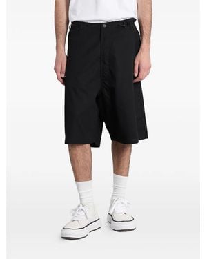 Maharishi Drawstring-Waist Drop-Crotch Shorts - Black