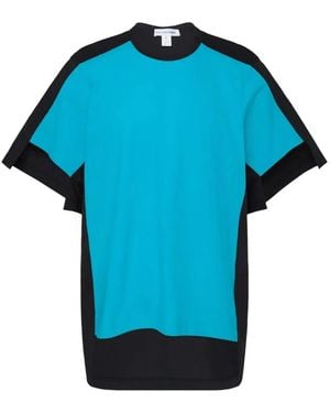 Comme des Garçons Dual-Layer Panelled T-Shirt - Blue