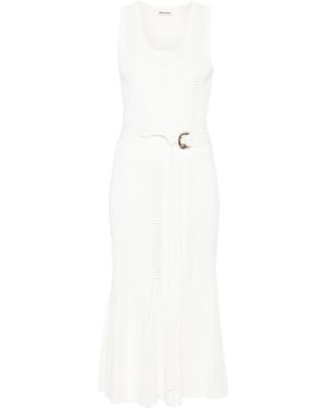 Wales Bonner Dusk Midi Dress - White