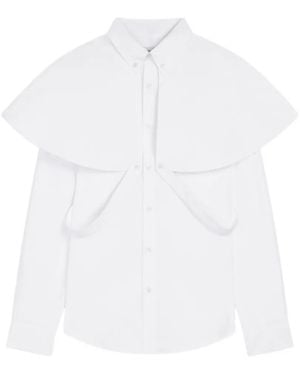 Dries Van Noten Cotton Shirt With Tie - White