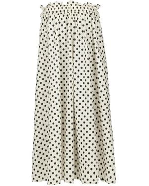 Hannes Roether Polka-Dot Maxi Skirt - White