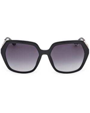 GUESS EYEWEAR Geometric-Frame Sunglasses - Black