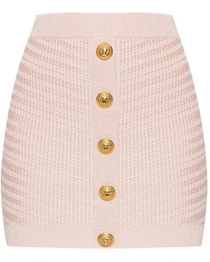 Balmain Knitted Skirt - Pink