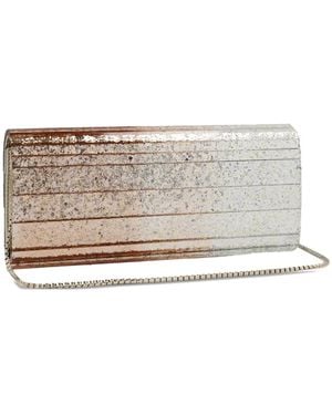 Jimmy Choo Small Sweetie Glitter-Embellishment Clutch - Gray