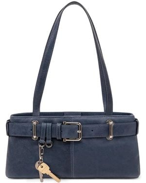 OSOI Brocle Leren Mini-Shopper Met Gespen - Blauw