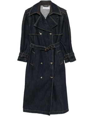 Self-Portrait Belted Double-Breasted Coat - Black