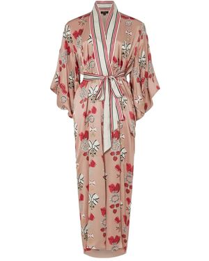 Temperley London Manteau En Soie À Fleurs - Rose