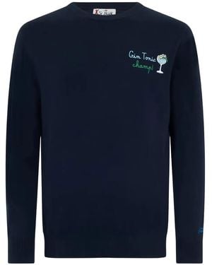 MC2 Saint Barth Heron Embroidered Jumper - Blue