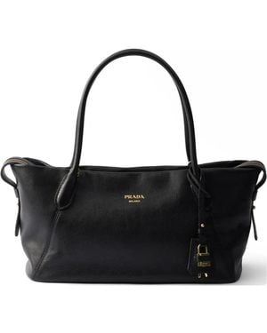 Prada Leren Shopper - Zwart