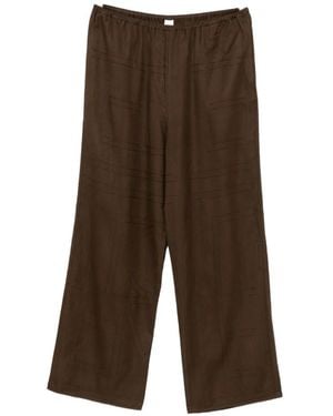 TOTEME Monogram Flannel Pyjama Bottoms - Green