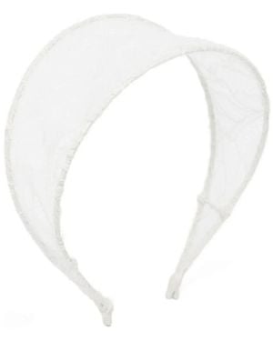 Jennifer Behr Floral-Lace Headband - White