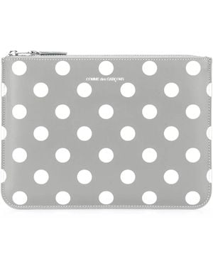 Comme des Garçons Polka Dot Zip Wallet - Metallic