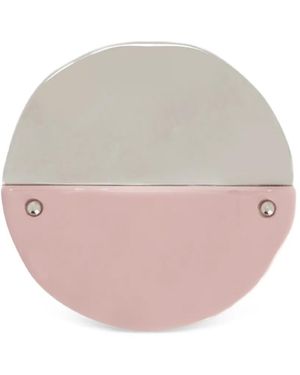 Jil Sander Cannolo Engraved-Logo Bag Pin - Natural