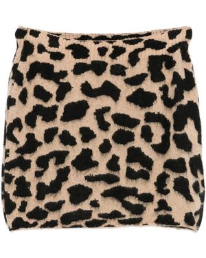 Akep Patterned Mini Skirt - Black