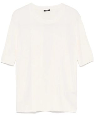 JOSEPH Ribbed-Knit T-Shirt - White