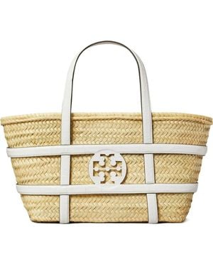 Tory Burch Ella Straw Basket Bag - Metallic