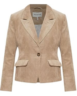 Munthe Corduroy Single-Breasted Blazer - Natural