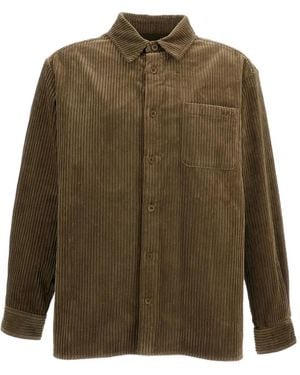 A.P.C. Corduroy-Texture Cotton Shirt - Green