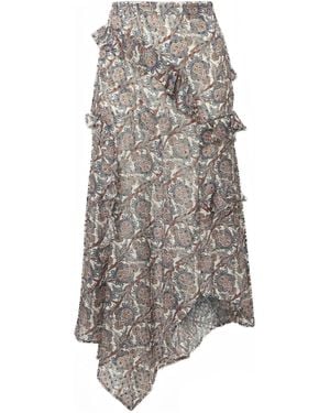 Veronica Beard Asymmetrischer Paisley-Rock - Weiß