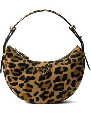Prada Borsa A Spalla Arqué Con Stampa - Metallizzato