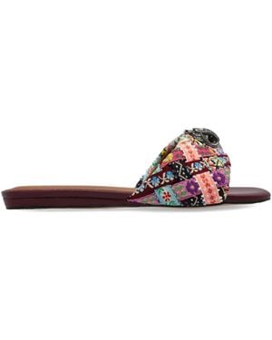 Kurt Geiger Embellished Flat Sandals - Black